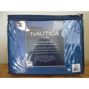 Nautica Home sateen King sheet set 4 piece NEW